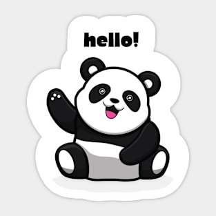 Cute panda t shirt for unisex Sticker